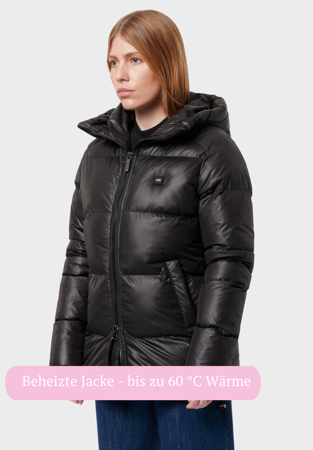 Mont Gerrard beheizte Jacke shiny schwarz