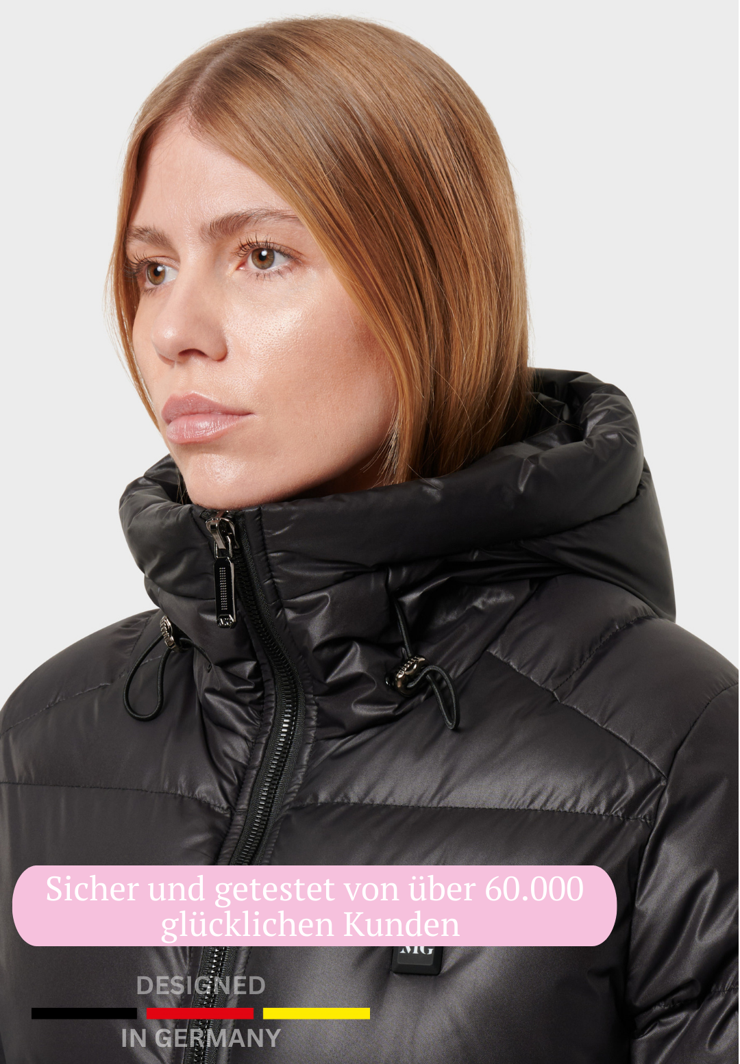 Mont Gerrard beheizte Jacke shiny schwarz