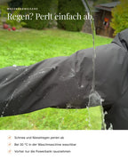 Mont Gerrard beheizte Jacke lang olive grün – Wasserabweisend, Regen perlt ab