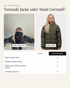 Mont Gerrard beheizte Jacke olive grün – Vergleich: normale Jacke und Mont Gerrard